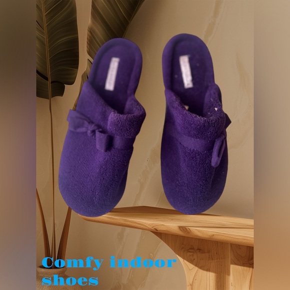 Laura Ashley Slippers outside or indoor Size L (8-9) fabric upper man made comfy - Picture 2 of 14